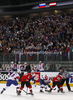 Players of Slovenia and Austria during match of IIHF Ice hockey World championship Division 1 Group A between Slovenia and Austria. Match between Slovenia and Austria of IIHF Ice hockey World championship Division 1 Group A was held in Stozice Arena in Ljubljana, Slovenia, on Saturday, 21st of April 2012.
