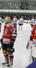 Players of Slovenia and Austria before start of match of EIHC Ice hockey tournament between Slovenia and Austria. Match between Slovenia and Austria was held in Ljubljana Hala Tivoli arena, Slovenia, on Saturday, 10th of November 2012.
