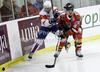 Robert Sabolic (no.55) of Slovenia (L) and Oliver Setzinger (no.91) of Austria (R) during match of EIHC Ice hockey tournament between Slovenia and Austria. Match between Slovenia and Austria was held in Ljubljana Hala Tivoli arena, Slovenia, on Saturday, 10th of November 2012.
