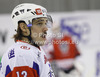 Gasper Kopitar (no.13) of Slovenia during match of EIHC Ice hockey tournament between Slovenia and Austria. Match between Slovenia and Austria was held in Ljubljana Hala Tivoli arena, Slovenia, on Saturday, 10th of November 2012.
