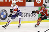 Anze Kopitar (no.11) of Slovenia (L) and Matthias Trattnig (no.51) of Austria (R) during match of EIHC Ice hockey tournament between Slovenia and Austria. Match between Slovenia and Austria was held in Ljubljana Hala Tivoli arena, Slovenia, on Saturday, 10th of November 2012.
