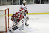 Goalie Bernhard Starkbaum (no.29) of Austria in action during match of EIHC Ice hockey tournament between Slovenia and Austria. Match between Slovenia and Austria was held in Ljubljana Hala Tivoli arena, Slovenia, on Saturday, 10th of November 2012.
