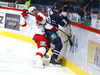 Petteri Wirtanen (no.26) of Jokerit Helsinki (L) and Mark Flood (no.36) of KHL Medvescak Zagreb (R) during match of Ice hockey KHL, Kontinental Hockey League, between KHL Medvescak Zagreb and Jokerit Helsinki. KHL ice hokey match between KHL Medvescak Zagreb, Croatia, and Jokerit Helsinki, Finland, was played in Dom Sportova Arena in Zagreb, Croatia, on Saturday, 22nd of November 2014.
