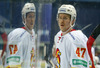 Ville Lajunen (no.47) of Jokerit Helsinki on bench waiting for exchange during match of Ice hockey KHL, Kontinental Hockey League, between KHL Medvescak Zagreb and Jokerit Helsinki. KHL ice hokey match between KHL Medvescak Zagreb, Croatia, and Jokerit Helsinki, Finland, was played in Dom Sportova Arena in Zagreb, Croatia, on Saturday, 22nd of November 2014.
