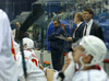 Coach of Jokerit, Erkka Westerlund during match of Ice hockey KHL, Kontinental Hockey League, between KHL Medvescak Zagreb and Jokerit Helsinki. KHL ice hokey match between KHL Medvescak Zagreb, Croatia, and Jokerit Helsinki, Finland, was played in Dom Sportova Arena in Zagreb, Croatia, on Saturday, 22nd of November 2014.
