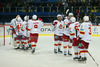 Players of Jokerit celebrate their victory during match of Ice hockey KHL, Kontinental Hockey League, between KHL Medvescak Zagreb and Jokerit Helsinki. KHL ice hokey match between KHL Medvescak Zagreb, Croatia, and Jokerit Helsinki, Finland, was played in Dom Sportova Arena in Zagreb, Croatia, on Saturday, 22nd of November 2014.
