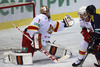 Goalie Henrik Karlsson (no.1) of Jokerit Helsinki during match of Ice hockey KHL, Kontinental Hockey League, between KHL Medvescak Zagreb and Jokerit Helsinki. KHL ice hokey match between KHL Medvescak Zagreb, Croatia, and Jokerit Helsinki, Finland, was played in Dom Sportova Arena in Zagreb, Croatia, on Saturday, 22nd of November 2014.
