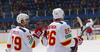 Eetu Poysti (no.79) of Jokerit Helsinki celebrates his goal for 1-0 during match of fore last round of Ice hockey KHL, Kontinental Hockey League, between KHL Medvescak Zagreb and Jokerit Helsinki. KHL ice hokey match between KHL Medvescak Zagreb, Croatia, and Jokerit Helsinki, Finland, was played in Dom Sportova Arena in Zagreb, Croatia, on Sunday, 22nd of February 2015.
