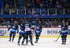 Sasa Martinovic (no.23) of KHL Medvescak (M) celebrates his goal for 1-1 during match of fore last round of Ice hockey KHL, Kontinental Hockey League, between KHL Medvescak Zagreb and Jokerit Helsinki. KHL ice hokey match between KHL Medvescak Zagreb, Croatia, and Jokerit Helsinki, Finland, was played in Dom Sportova Arena in Zagreb, Croatia, on Sunday, 22nd of February 2015.
