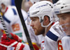 Linus Omark (no.67) of Jokerit Helsinki on bench during match of fore last round of Ice hockey KHL, Kontinental Hockey League, between KHL Medvescak Zagreb and Jokerit Helsinki. KHL ice hokey match between KHL Medvescak Zagreb, Croatia, and Jokerit Helsinki, Finland, was played in Dom Sportova Arena in Zagreb, Croatia, on Sunday, 22nd of February 2015.
