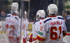 Tommi Huhtala (no.61) of Jokerit Helsinki on bench during match of fore last round of Ice hockey KHL, Kontinental Hockey League, between KHL Medvescak Zagreb and Jokerit Helsinki. KHL ice hokey match between KHL Medvescak Zagreb, Croatia, and Jokerit Helsinki, Finland, was played in Dom Sportova Arena in Zagreb, Croatia, on Sunday, 22nd of February 2015.
