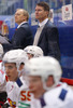 Coach of Jokerit Helsinki, Erkka Westerlund during match of fore last round of Ice hockey KHL, Kontinental Hockey League, between KHL Medvescak Zagreb and Jokerit Helsinki. KHL ice hokey match between KHL Medvescak Zagreb, Croatia, and Jokerit Helsinki, Finland, was played in Dom Sportova Arena in Zagreb, Croatia, on Sunday, 22nd of February 2015.
