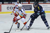 Atte Ohtamaa (no.55) of Jokerit Helsinki and Andrew Murray (no.17) of KHL Medvescak during match of fore last round of regular season Ice hockey KHL, Kontinental Hockey League, between KHL Medvescak Zagreb and Jokerit Helsinki. KHL ice hokey match between KHL Medvescak Zagreb, Croatia, and Jokerit Helsinki, Finland, was played in Dom Sportova Arena in Zagreb, Croatia, on Sunday, 22nd of February 2015.
