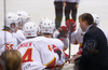 Coach of Jokerit Hannu Virta giving last advices during timeout during match of regular season Ice hockey KHL, Kontinental Hockey League, between KHL Medvescak Zagreb and Jokerit Helsinki. KHL ice hokey match between KHL Medvescak Zagreb, Croatia, and Jokerit Helsinki, Finland, was played in Dom Sportova Arena in Zagreb, Croatia, on Monday, 4th of January 2016.
