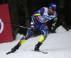Baptiste Gros of France skiing during qualification for men sprint race of Viessmann FIS Cross country skiing World cup in Planica, Slovenia. Men sprint race of Viessmann FIS Cross country skiing World cup was held on Saturday, 16th of January 2016 in Planica, Slovenia.
