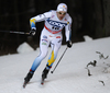 Teodor Peterson of Sweden skiing during qualification for men sprint race of Viessmann FIS Cross country skiing World cup in Planica, Slovenia. Men sprint race of Viessmann FIS Cross country skiing World cup was held on Saturday, 16th of January 2016 in Planica, Slovenia.
