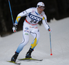 Calle Halfvarsson of Sweden skiing during qualification for men sprint race of Viessmann FIS Cross country skiing World cup in Planica, Slovenia. Men sprint race of Viessmann FIS Cross country skiing World cup was held on Saturday, 16th of January 2016 in Planica, Slovenia.

