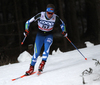 Joni Maki of Finland skiing during qualification for men sprint race of Viessmann FIS Cross country skiing World cup in Planica, Slovenia. Men sprint race of Viessmann FIS Cross country skiing World cup was held on Saturday, 16th of January 2016 in Planica, Slovenia.
