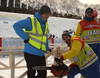 French supporters after the sprint race of Viessmann FIS Cross country skiing World cup in Planica, Slovenia. Men sprint race of Viessmann FIS Cross country skiing World cup was held on Saturday, 16th of January 2016 in Planica, Slovenia.
