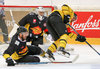 Jerry Pollastrone (UPC Vienna Capitals), Jean Philippe Lamoureux (UPC Vienna Capitals) , Jino Nikko (Kalpa Kuopio) during the Champions Hockey League match between UPC Vienna Capitals and Kalpa Kuopio at the Albert Schultz Arena, Vienna, Austria on 2016/09/11.
