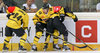 Jyri Junnila (Kalpa Kuopio), Jussi Timonen (Kalpa Kuopio), Taylor Vause (UPC Vienna Capitals) during the Champions Hockey League match between UPC Vienna Capitals and Kalpa Kuopio at the Albert Schultz Arena, Vienna, Austria on 2016/09/11.
