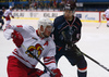 Jesse Joensuu (no.18) of Jokerit Helsinki (L) and Shaone Morrisonn (no.82) of KHL Medvescak (R) during ice hockey match of KHL, Kontinental Hockey League, between KHL Medvescak Zagreb and Jokerit Helsinki. KHL ice hokey match between KHL Medvescak Zagreb, Croatia, and Jokerit Helsinki, Finland, was played in Dom Sportova Arena in Zagreb, Croatia, on Thursday, 17th of November 2016.
