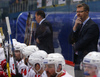 Head coach of Jokerit Helsinki, Jukka Jalonen during ice hockey match of KHL, Kontinental Hockey League, between KHL Medvescak Zagreb and Jokerit Helsinki. KHL ice hokey match between KHL Medvescak Zagreb, Croatia, and Jokerit Helsinki, Finland, was played in Dom Sportova Arena in Zagreb, Croatia, on Thursday, 17th of November 2016.
