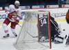 Goalie Drew MacIntyre (no.34) of KHL Medvescak during ice hockey match of KHL, Kontinental Hockey League, between KHL Medvescak Zagreb and Jokerit Helsinki. KHL ice hokey match between KHL Medvescak Zagreb, Croatia, and Jokerit Helsinki, Finland, was played in Dom Sportova Arena in Zagreb, Croatia, on Thursday, 17th of November 2016.
