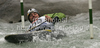 Nicolas Peschier of France during International ICF slalom Tacen 2010 white water kayaking race. International ICF slalom Tacen 2010 white water kayak race was held on Saturday, 15th of May 2010 in Tacen, Slovenia.
