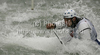 Christos Tsakmakis of Greece during International ICF slalom Tacen 2010 white water kayaking race. International ICF slalom Tacen 2010 white water kayak race was held on Saturday, 15th of May 2010 in Tacen, Slovenia.
