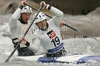 David Florence and Richard Hounslow of Great Britain during International ICF slalom Tacen 2010 white water kayaking race. International ICF slalom Tacen 2010 white water kayak race was held on Saturday, 15th of May 2010 in Tacen, Slovenia.
