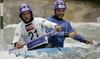 Pierre Picco and Hugo Biso of France during International ICF slalom Tacen 2010 white water kayaking race. International ICF slalom Tacen 2010 white water kayak race was held on Saturday, 15th of May 2010 in Tacen, Slovenia.
