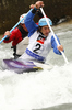 Luca Colazingari and Roberto Colazingari of Italy during International ICF slalom Tacen 2010 white water kayaking race. International ICF slalom Tacen 2010 white water kayak race was held on Saturday, 15th of May 2010 in Tacen, Slovenia.
