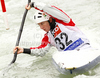 Pauline Guiet of France during International ICF slalom Tacen 2010 white water kayaking race. International ICF slalom Tacen 2010 white water kayak race was held on Saturday, 15th of May 2010 in Tacen, Slovenia.
