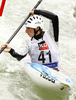 Laura Mangin of France during International ICF slalom Tacen 2010 white water kayaking race. International ICF slalom Tacen 2010 white water kayak race was held on Saturday, 15th of May 2010 in Tacen, Slovenia.

