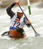 Luka Zgajnar of Slovenia during International ICF slalom Tacen 2010 white water kayaking race. International ICF slalom Tacen 2010 white water kayak race was held on Saturday, 15th of May 2010 in Tacen, Slovenia.

