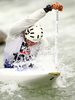 Benjamin Savsek of Slovenia during International ICF slalom Tacen 2010 white water kayaking race. International ICF slalom Tacen 2010 white water kayak race was held on Saturday, 15th of May 2010 in Tacen, Slovenia.

