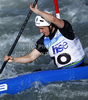 Patrik Spathon of Sweden during qualification kayak run of ICF Canoe Slalom World Championships 2010, which was held in Tacen, Slovenia, on Friday, 10th of September 2010.
