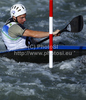 Tommy Mortberg of Sweden during qualification kayak run of ICF Canoe Slalom World Championships 2010, which was held in Tacen, Slovenia, on Friday, 10th of September 2010.
