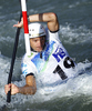Dejan Kralj of Slovenia during qualification kayak run of ICF Canoe Slalom World Championships 2010, which was held in Tacen, Slovenia, on Friday, 10th of September 2010.
