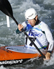 Eoin Rheinisch of Ireland during qualification kayak run of ICF Canoe Slalom World Championships 2010, which was held in Tacen, Slovenia, on Friday, 10th of September 2010.
