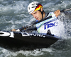 Hannes Aigner of Germany during qualification kayak run of ICF Canoe Slalom World Championships 2010, which was held in Tacen, Slovenia, on Friday, 10th of September 2010.
