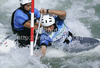 Minghai Hu and Junrong Shu of China during final run of men C-2 race of ICF Canoe Slalom World Championships 2010, which was held in Tacen, Slovenia, on Saturday, 11th of September 2010.
