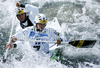 Tomas Kucera and Jan Batik of Slovakia during final run of men C-2 race of ICF Canoe Slalom World Championships 2010, which was held in Tacen, Slovenia, on Saturday, 11th of September 2010.
