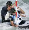 Winners Pavol Hochschorner and Peter Hochschorner of Slovakia during final run of men C-2 race of ICF Canoe Slalom World Championships 2010, which was held in Tacen, Slovenia, on Saturday, 11th of September 2010.
