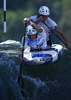 Third placed David Florence and Richard Hounsow of Great Britain during final run of men C-2 race of ICF Canoe Slalom World Championships 2010, which was held in Tacen, Slovenia, on Saturday, 11th of September 2010.
