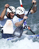 Third placed David Florence and Richard Hounsow of Great Britain during final run of men C-2 race of ICF Canoe Slalom World Championships 2010, which was held in Tacen, Slovenia, on Saturday, 11th of September 2010.
