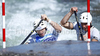 Third placed David Florence and Richard Hounsow of Great Britain during final run of men C-2 race of ICF Canoe Slalom World Championships 2010, which was held in Tacen, Slovenia, on Saturday, 11th of September 2010.
