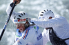 Gauthier Klauss and Matthieu Peche of France during final run of men C-2 race of ICF Canoe Slalom World Championships 2010, which was held in Tacen, Slovenia, on Saturday, 11th of September 2010.
