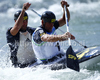 Winners Pavol Hochschorner and Peter Hochschorner of Slovakia during final run of men C-2 race of ICF Canoe Slalom World Championships 2010, which was held in Tacen, Slovenia, on Saturday, 11th of September 2010.
